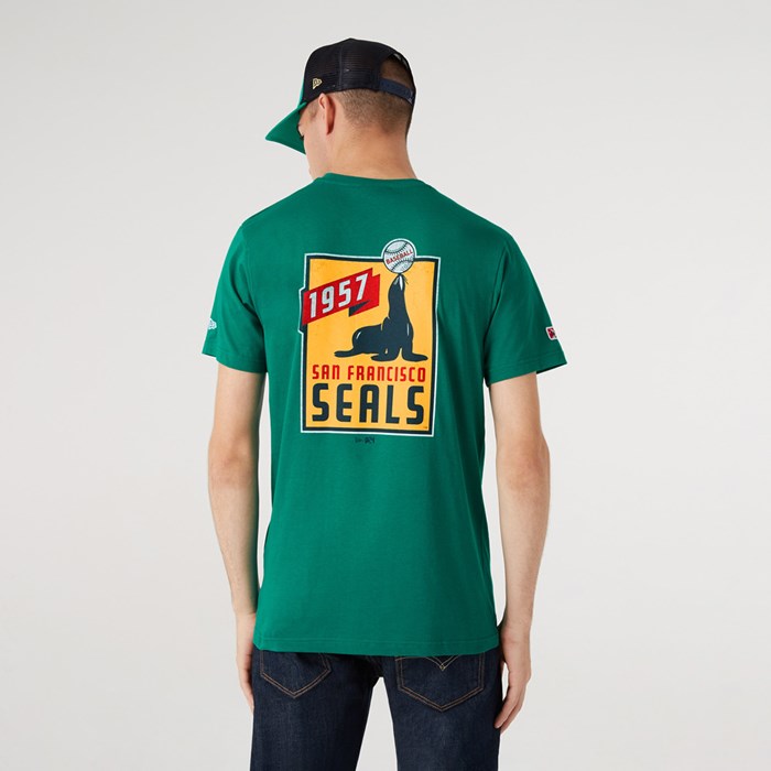 San Francisco Seals MiLB Graphic Miesten T-paita Vihreä - New Era Vaatteet Tukkukauppa FI-963480